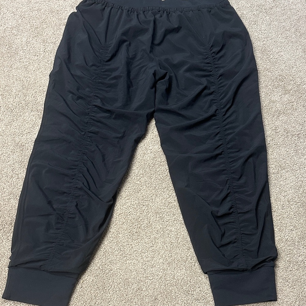 Athleta Black Ruched Track Joggers - Picture 6 of 6
